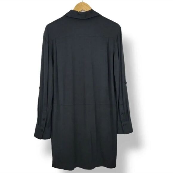 Equipment Revolve Mavea Silk and Modal Jersey Knit Dress in True Black Size S - Picture 7 of 11